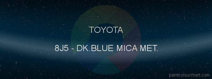 Toyota paint 8J5 Dk.blue Mica Met.