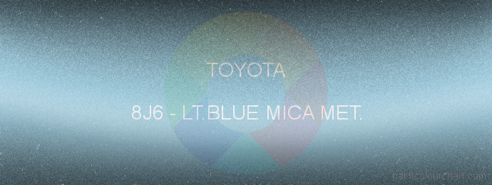 Toyota paint 8J6 Lt.blue Mica Met.