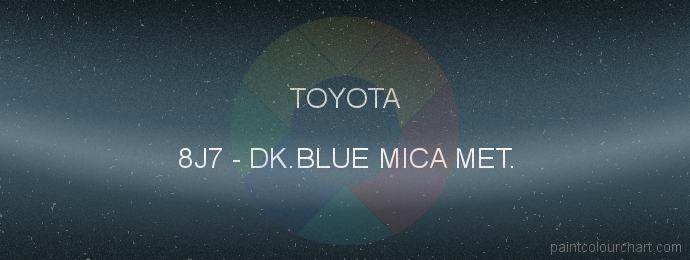 Toyota paint 8J7 Dk.blue Mica Met.