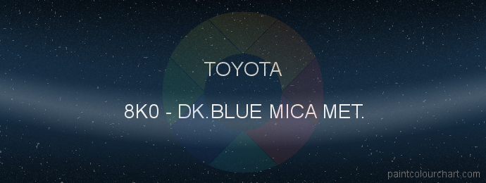 Toyota paint 8K0 Dk.blue Mica Met.