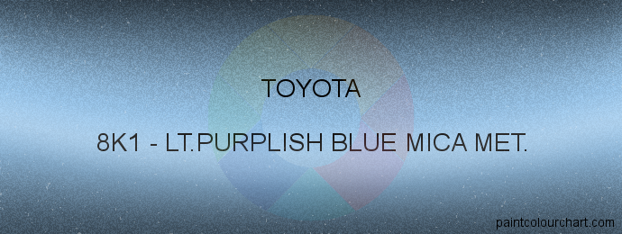 Toyota paint 8K1 Lt.purplish Blue Mica Met.