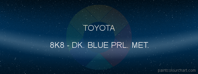 Toyota paint 8K8 Dk. Blue Prl. Met.