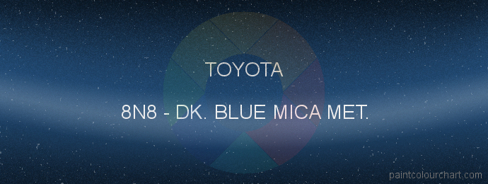 Toyota paint 8N8 Dk. Blue Mica Met.