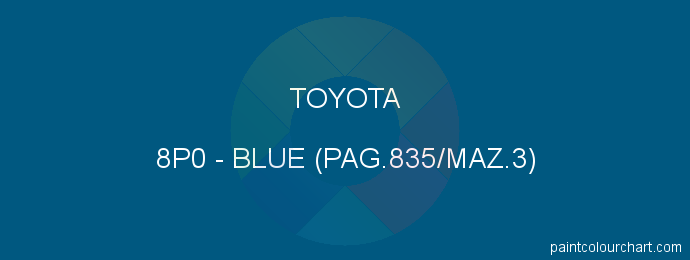 Toyota paint 8P0 Blue (pag.835/maz.3)