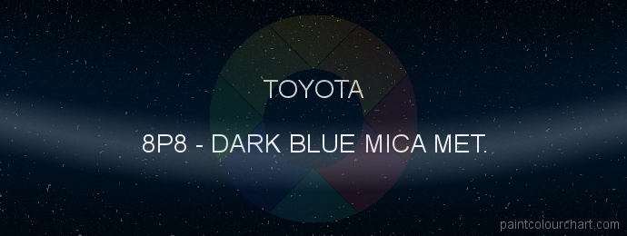 Toyota paint 8P8 Dark Blue Mica Met.