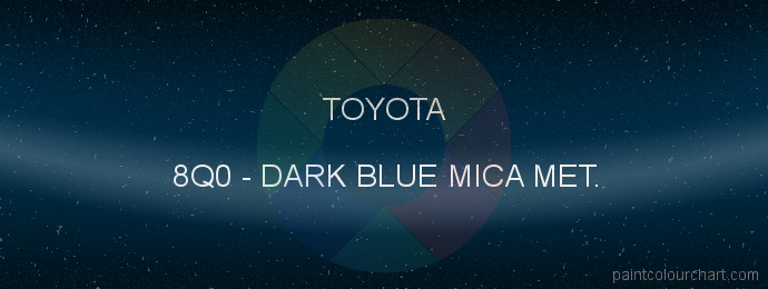 Toyota paint 8Q0 Dark Blue Mica Met.