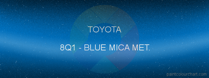 Toyota paint 8Q1 Blue Mica Met.