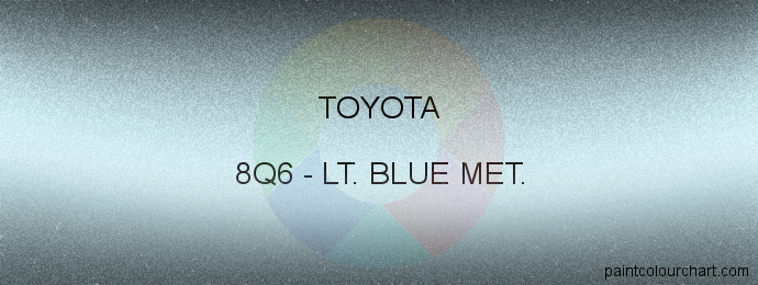 Toyota paint 8Q6 Lt. Blue Met.