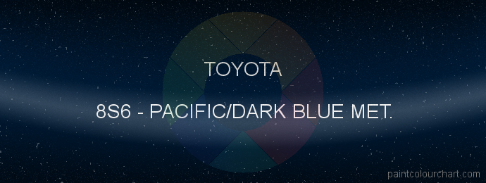 Toyota paint 8S6 Pacific/dark Blue Met.