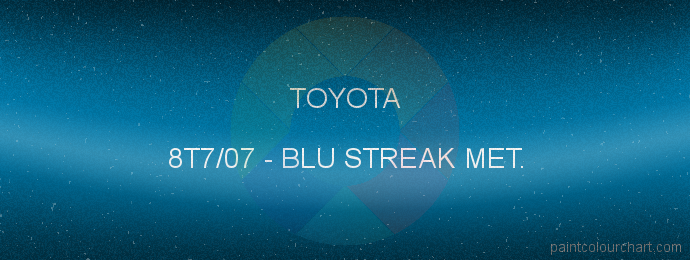 Toyota paint 8T7/07 Blu Streak Met.