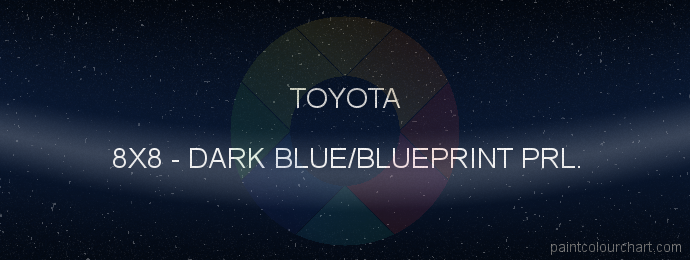 Toyota paint 8X8 Dark Blue/blueprint Prl.