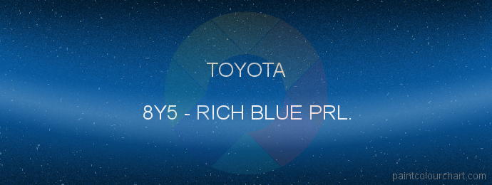 Toyota paint 8Y5 Rich Blue Prl.