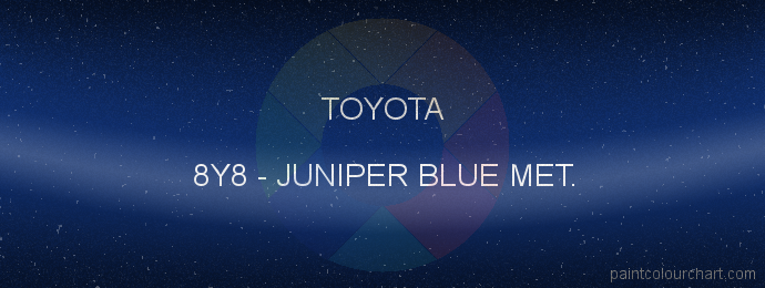 Toyota paint 8Y8 Juniper Blue Met.