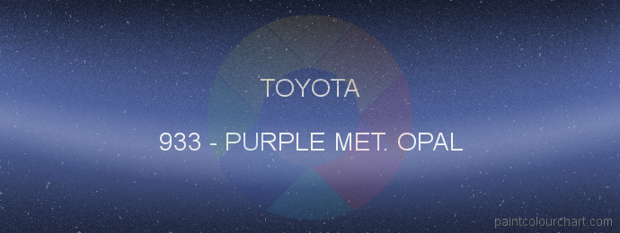 Toyota paint 933 Purple Met. Opal