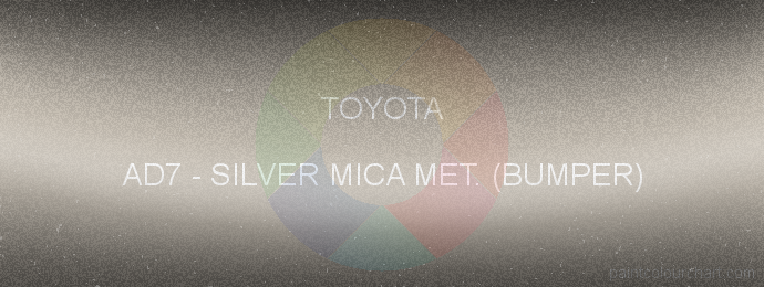 Toyota paint AD7 Silver Mica Met. (bumper)
