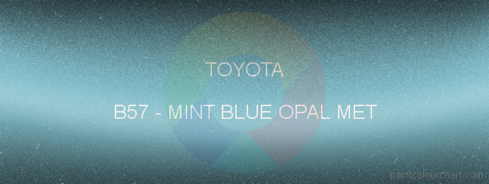 Toyota paint B57 Mint Blue Opal Met