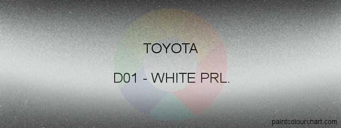 Toyota paint D01 White Prl.