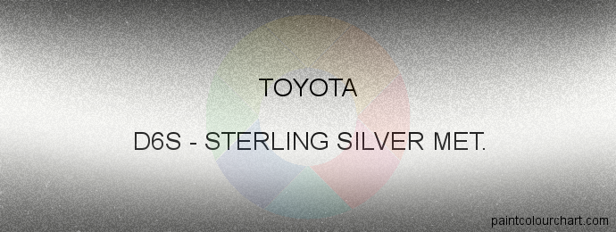 Toyota paint D6S Sterling Silver Met.