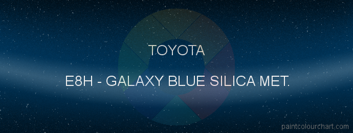 Toyota paint E8H Galaxy Blue Silica Met.