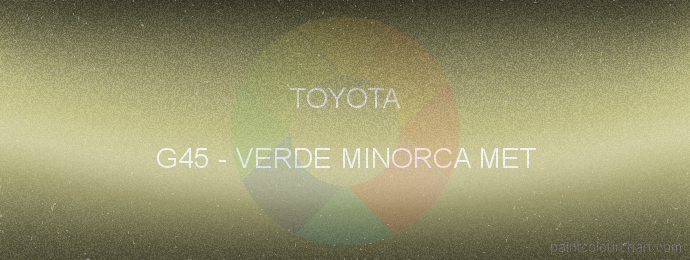Toyota paint G45 Verde Minorca Met