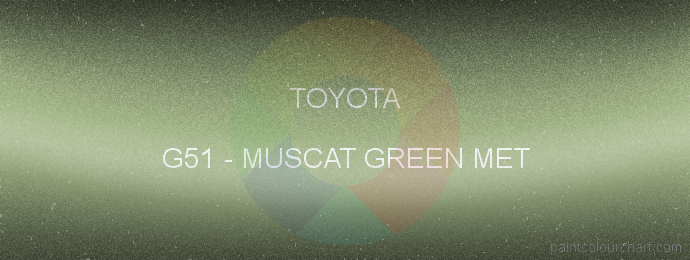 Toyota paint G51 Muscat Green Met