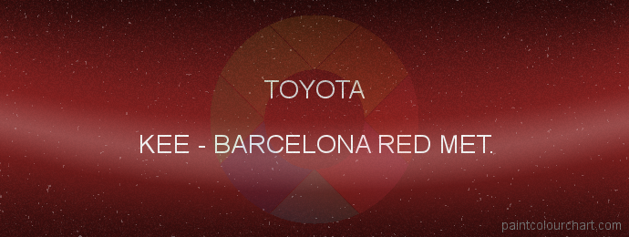 Toyota paint KEE Barcelona Red Met.