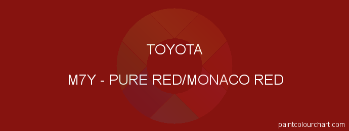 Toyota paint M7Y Pure Red/monaco Red