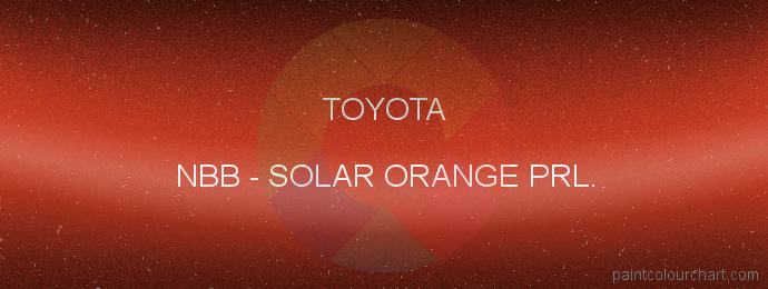 Toyota paint NBB Solar Orange Prl.