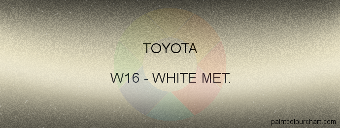 Toyota paint W16 White Met.
