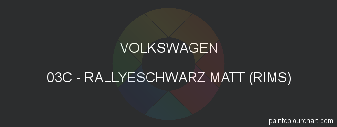 Volkswagen paint 03C Rallyeschwarz Matt (rims)