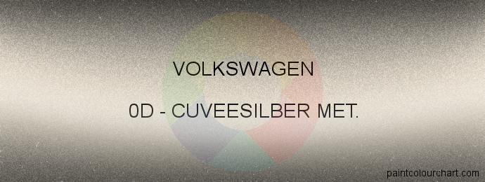 Volkswagen paint 0D Cuveesilber Met.