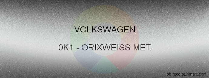 Volkswagen paint 0K1 Orixweiss Met.