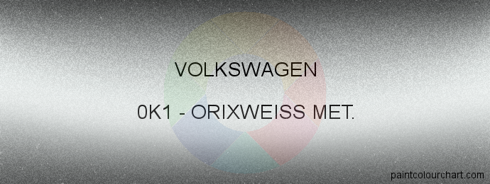 Volkswagen paint 0K1 Orixweiss Met.