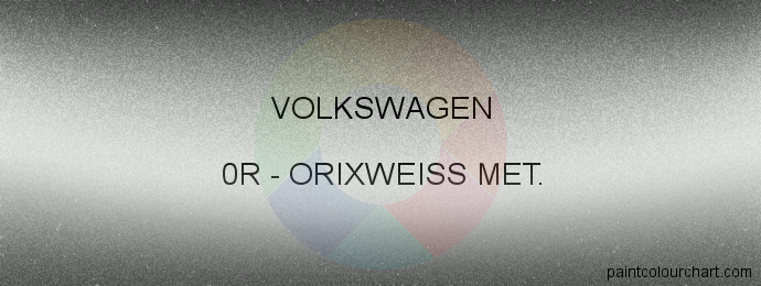 Volkswagen paint 0R Orixweiss Met.