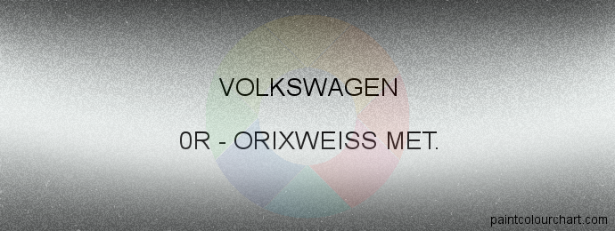 Volkswagen paint 0R Orixweiss Met.