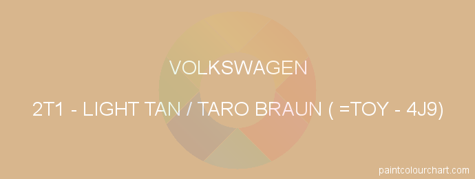 Volkswagen paint 2T1 Light Tan / Taro Braun ( =toy - 4j9)