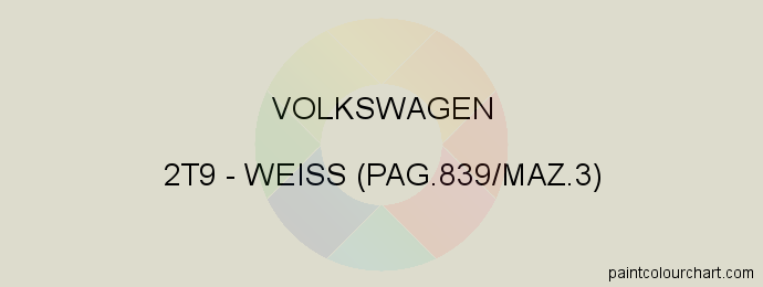 Volkswagen paint 2T9 Weiss (pag.839/maz.3)