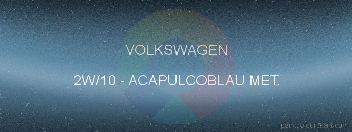 Volkswagen paint 2W/10 Acapulcoblau Met.