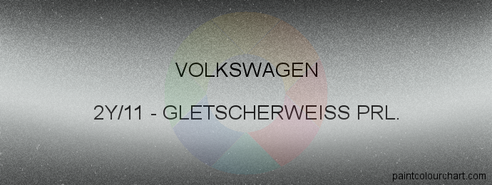 Volkswagen paint 2Y/11 Gletscherweiss Prl.