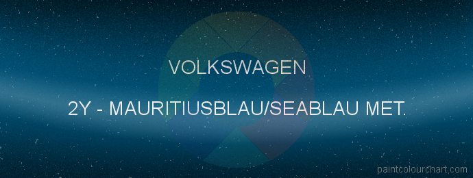 Volkswagen paint 2Y Mauritiusblau/seablau Met.