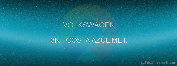 Volkswagen paint 3K Costa Azul Met.