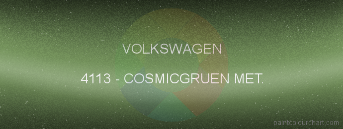 Volkswagen paint 4113 Cosmicgruen Met.