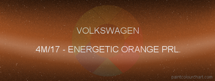 Volkswagen paint 4M/17 Energetic Orange Prl.