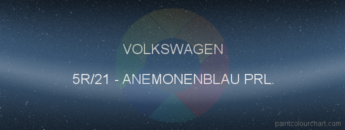 Volkswagen paint 5R/21 Anemonenblau Prl.