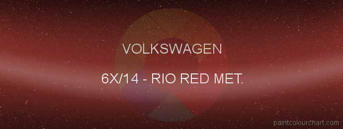 Volkswagen paint 6X/14 Rio Red Met.