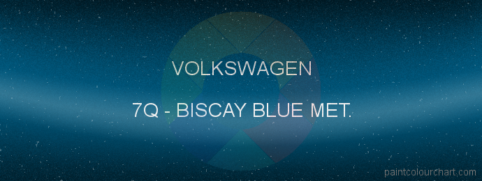 Volkswagen paint 7Q Biscay Blue Met.