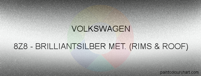 Volkswagen paint 8Z8 Brilliantsilber Met. (rims & Roof)
