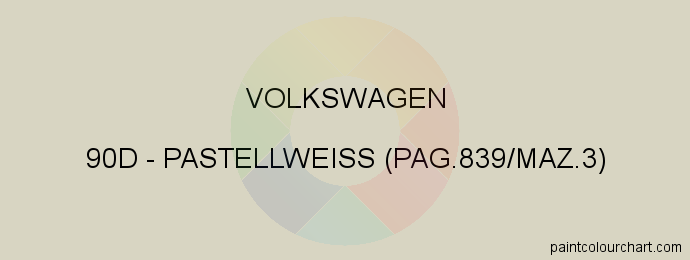 Volkswagen paint 90D Pastellweiss (pag.839/maz.3)