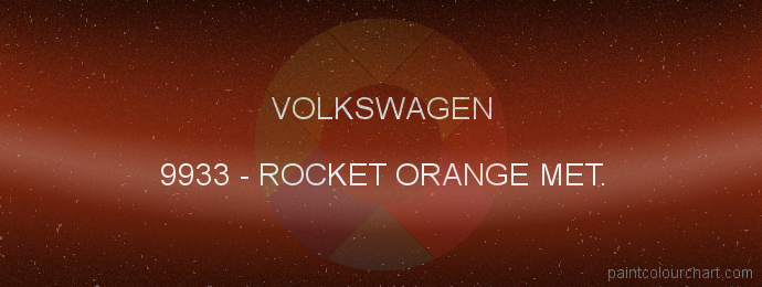 Volkswagen paint 9933 Rocket Orange Met.