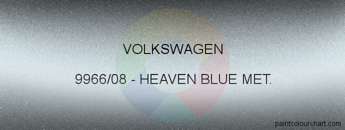 Volkswagen paint 9966/08 Heaven Blue Met.